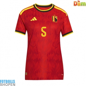 Billiga Belgien Maxim De Cuyper #5 Hemmatröja Dam VM 2026 Kortärmad